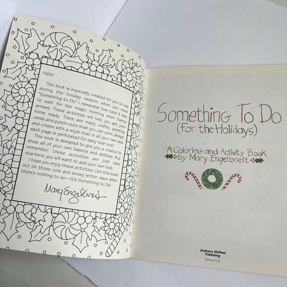 Mary Engelbreit “Something To Do for the Holidays” Coloring Activity Book - Picture 5 of 10